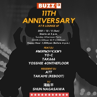 BUZZx3 11TH ANNIVERSARY