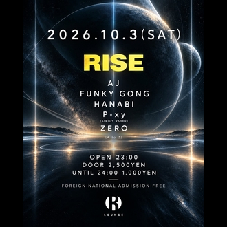 Flyer for RISE at R LOUNGE